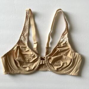 Wacoal Bra Womens 38C Beige Soft Embrace Front Close Underwire Unpadded NWOT